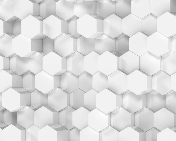 Soyut beyaz poligonal geometrik altıgen arka plan — Stok fotoğraf
