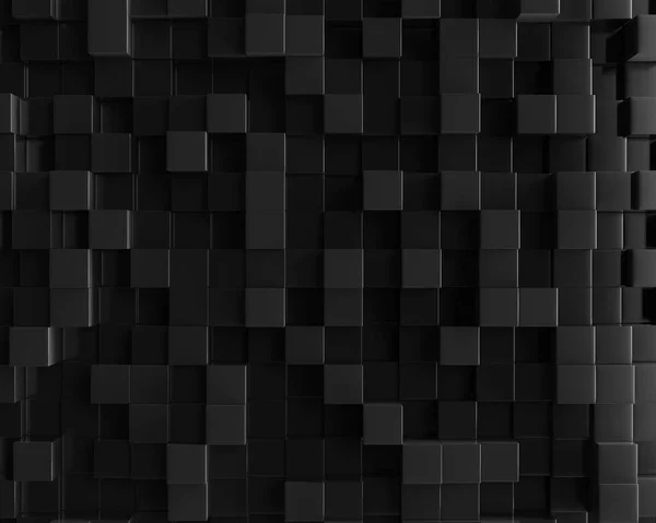 Abstrakcja Czarny wielokątny geometrycznej kostki tła — Zdjęcie stockowe