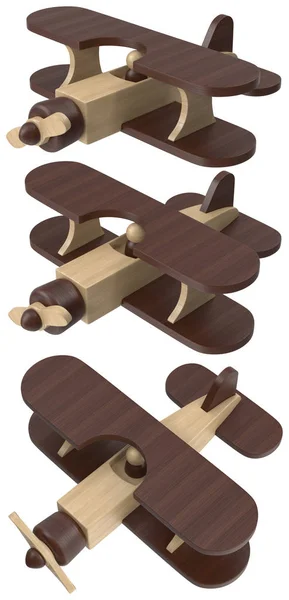 Wooden toy airplane — Stock Photo, Image