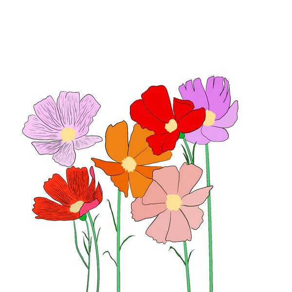 Virág Levelekkel Virágokkal — Stock Fotó