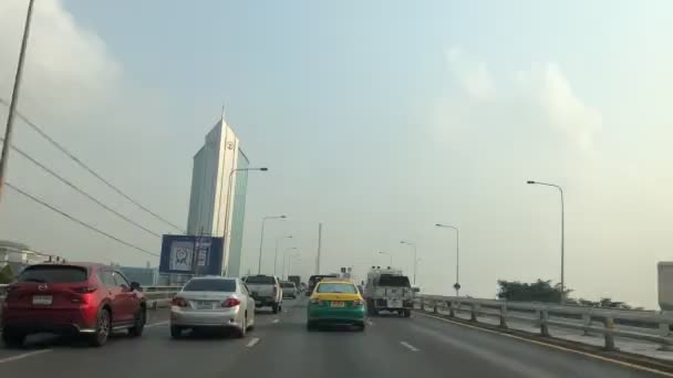 Atmosphère Circulation Sur Route Dans Ville Conduire Une Voiture Dans — Video