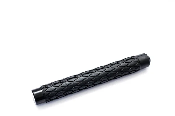 Black telescopic expandable baton / truncheon isolated — Stock Photo, Image