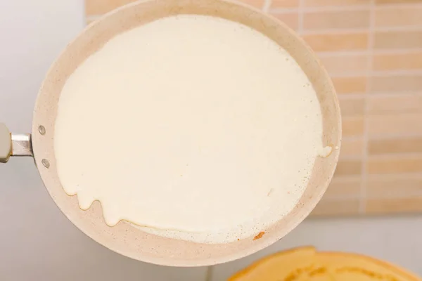 Närbild Foto Hemmagjord Pannkaka — Stockfoto