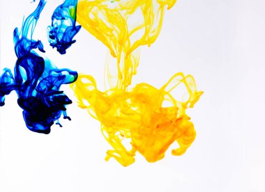 Gıda rengi damla ve soyut ve arka plan için suda çözünür.