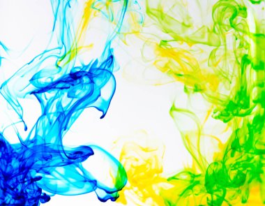 Gıda rengi damla ve soyut ve arka plan için suda çözünür.