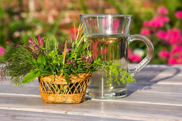 Tazza Tisana Uso Medico Medicina Alternativa — Foto Stock