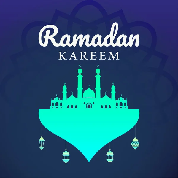 Moderner Islamischer Ramadan Hintergrund Mit Eleganter Moschee — Stockvektor