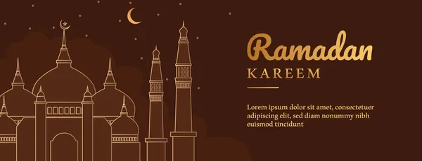 Ramazan Kareem Banner Düz Tasarım Arapça Güzel Dekorasyon ve İslami Müslüman Anında Mübarek Mevsimler Oruç