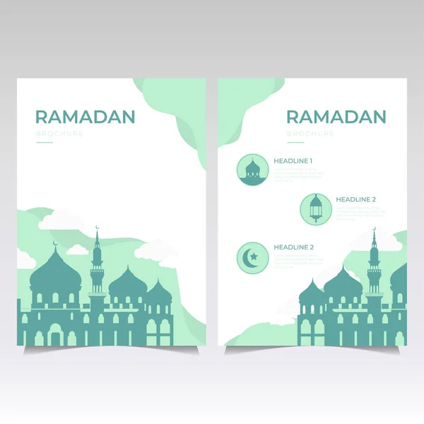 Düz Çizimde Camii olan Ramazan Pilotu Tasarımı