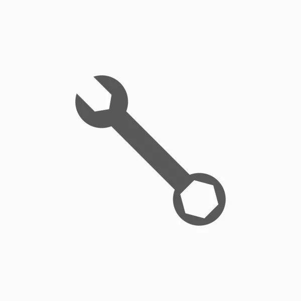 Icono de llave inglesa, vector de llave, ilustración clave, icono de reparación, vector mecánico — Vector de stock