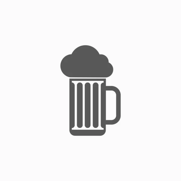 Vaso de cerveza icono, bebida vector, alcohol ilustración, bebida icono — Archivo Imágenes Vectoriales