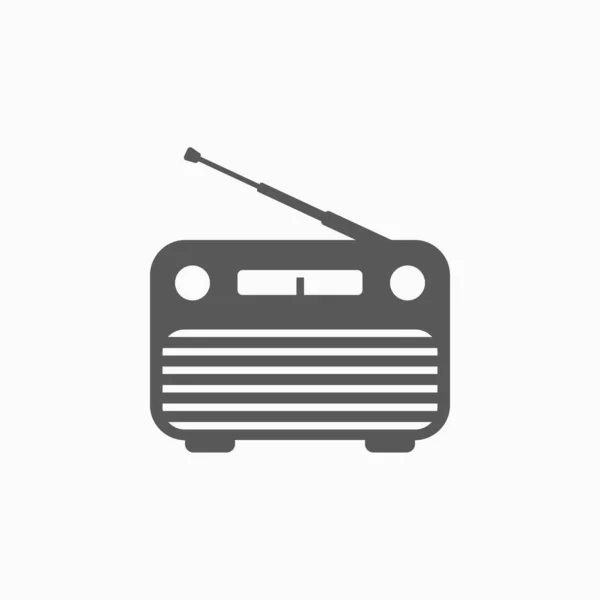 Icono de radio, vector de comunicación, ilustración electrónica, icono de música, icono de noticias — Archivo Imágenes Vectoriales