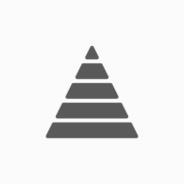 piramit simgesi, üçgen simgesi, grafik vektörü, grafik simgesi, katman illüstrasyonu