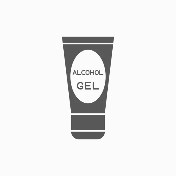 alkol jeli ikonu, el yıkama jeli vektörü, jel tüpü çizimi, temiz vektör, illüstrasyonu koru