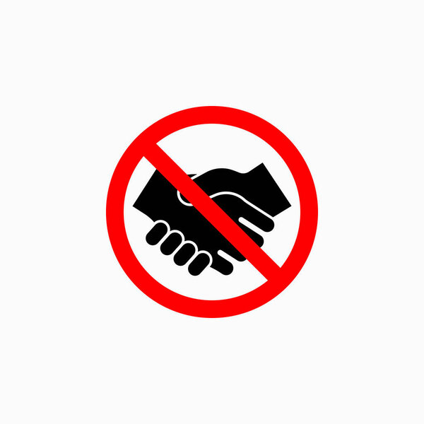 no hand shake icon, do not hand shake vector
