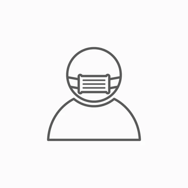 Ikona Zdravotní Masky Vektor Zdravotní Masky — Stockový vektor