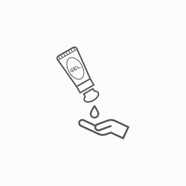 Icône Gel Alcool Vecteur Gel Lavage Des Mains Illustration Tube — Image vectorielle