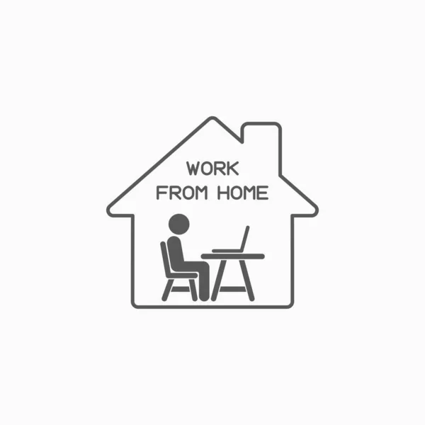 Work Home Icon Work Home Vector — Stock Vector