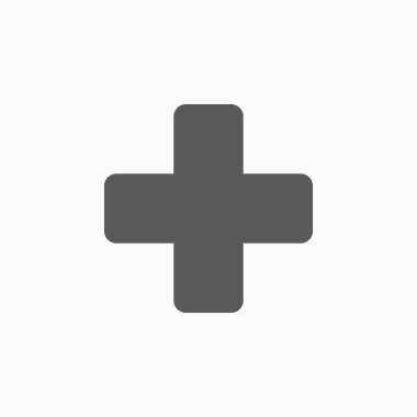 Tıbbi haç simgesi, sağlık vektörü, hastane illüstrasyonu, artı