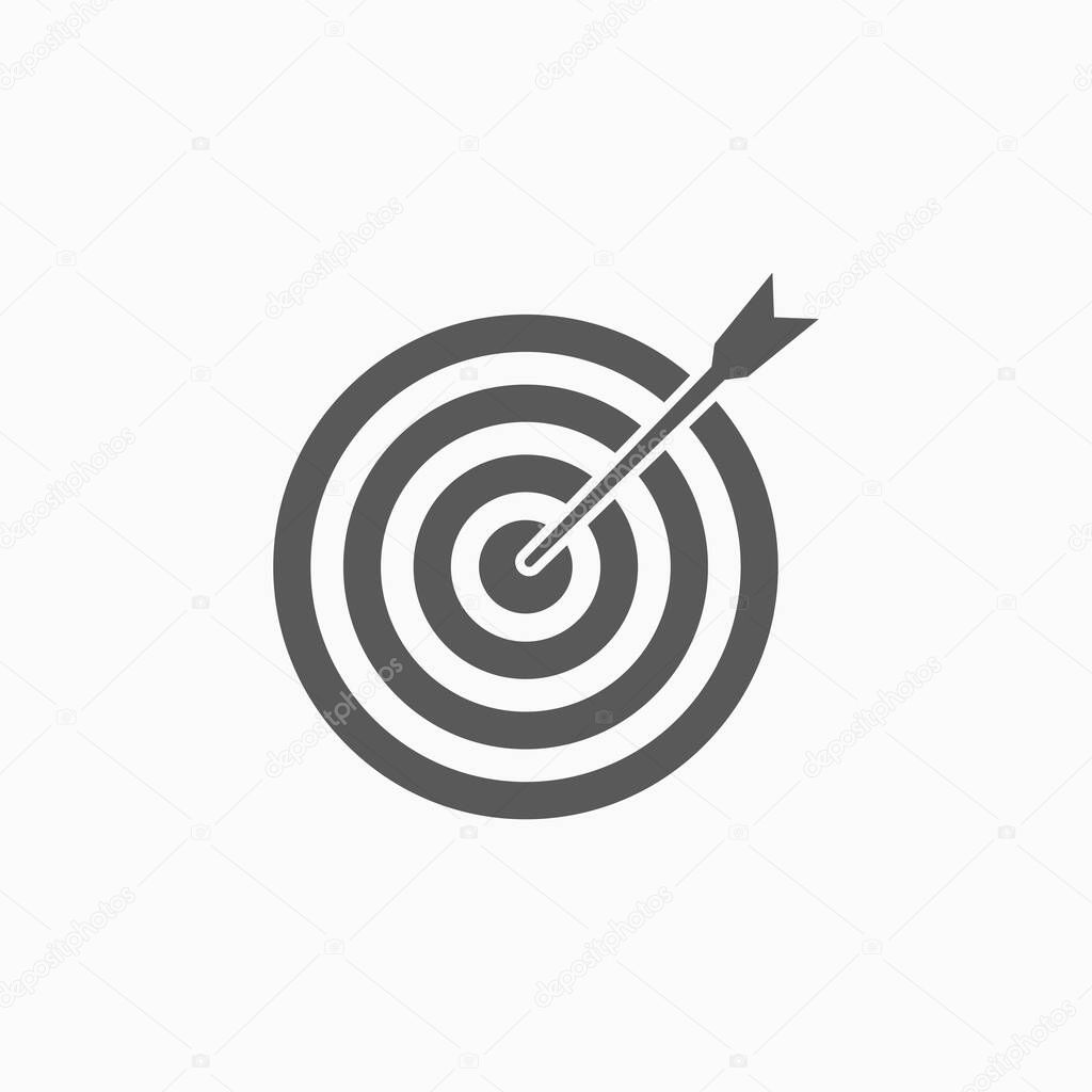 target icon, aim vector, arrow illustration