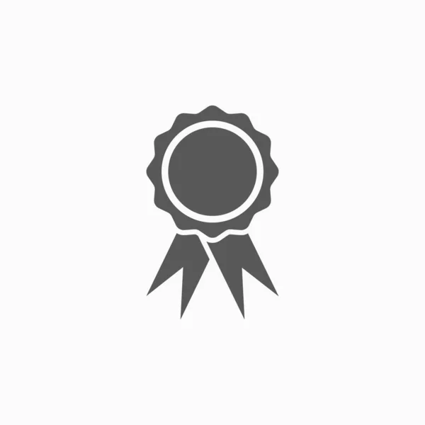 Odznak Ikonou Stuhy Vektor Ocenění Ukázka Úspěchu — Stockový vektor