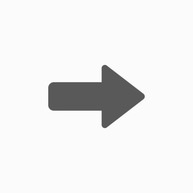 ok sağ simgeyi, ok vektörünü, yön illüstrasyonunu gösterir