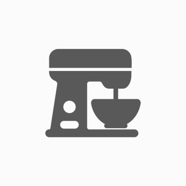 Mutfak karıştırıcı simgesi, mutfak gereçleri vektörü, karıştırıcı illüstrasyon