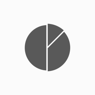 Pasta çizelgesi simgesi, grafik vektörü, bilgi resimleme