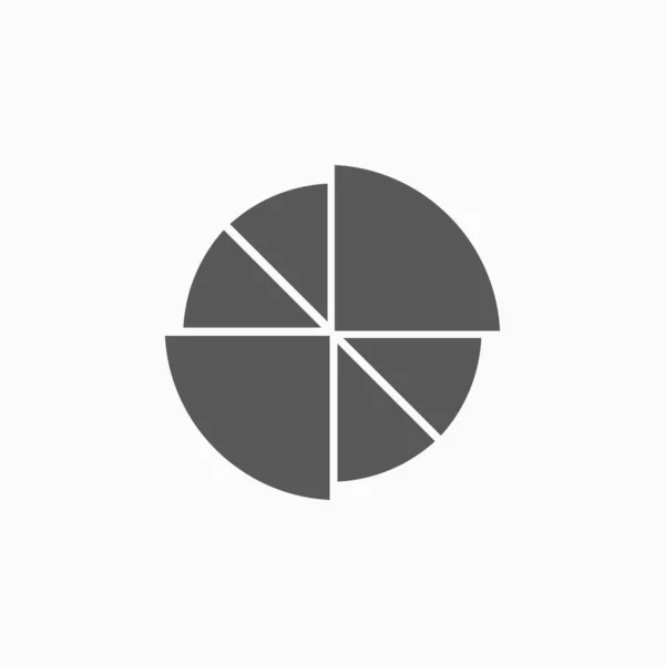 Значок Круговой Диаграммы Значок Графика Вектор Математики Статистическая Иллюстрация — стоковый вектор