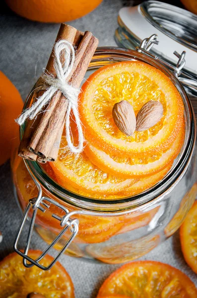 Şekerlenmiş portakal cam, üstten görünüm