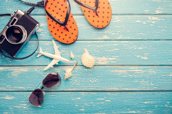 Üstten Görünüm seyahat aksesuarları