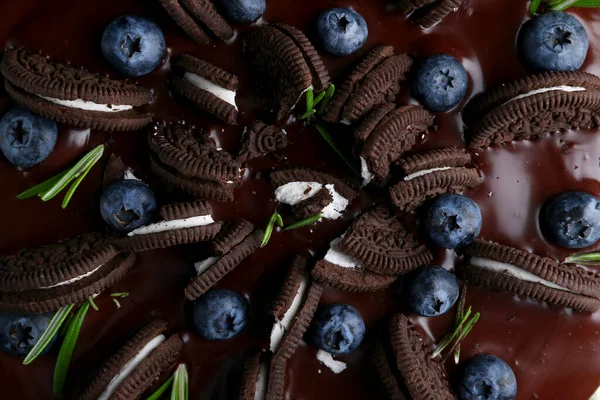 Шоколадная Капельница Торт Крупным Планом — стоковое фото