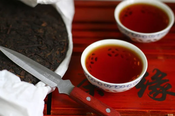 茶刀中国 茶道与茶刀 茶道的概念 — 图库照片