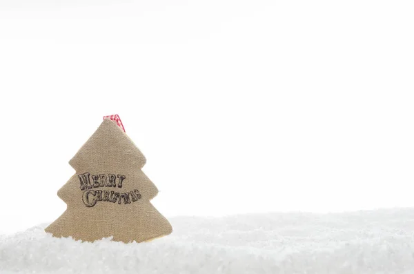 Choinka ozdoba ręcznie robione z pisania Wesołych Świąt — Zdjęcie stockowe