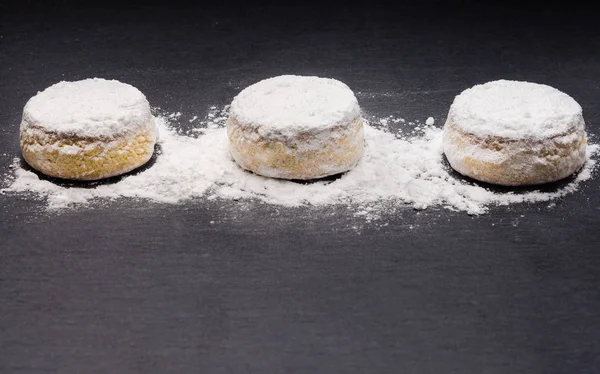 christmas cookies with powdered sugar