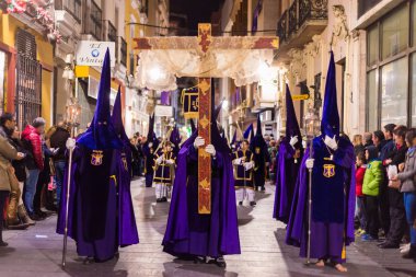 Badajoz, İspanya - 22 Mart 2016: Paskalya hafta Noel (Semana baba), Naz