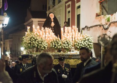 Badajoz, İspanya - 25 Mart 2016: Paskalya hafta Noel (Semana baba), Naz