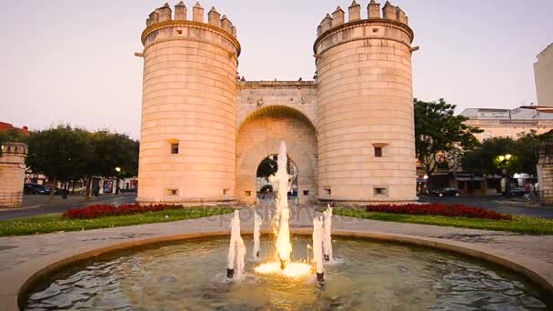 Palms Gate i Badajoz — Stockvideo