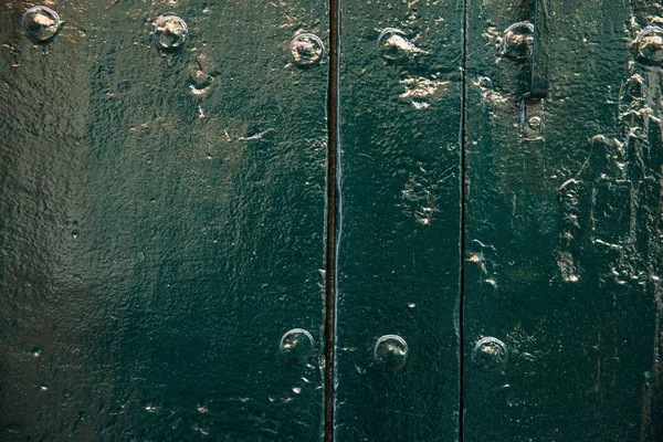 Green old door texture — Stock Photo, Image