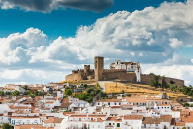 Medieval hilltop castle of Arraiolos. clipart