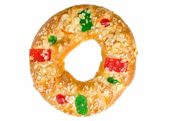 Król ciasto lub Roscon de Reyes — Zdjęcie stockowe