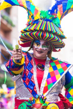 Badajoz, İspanya, Pazar. Colorf 2017 katılımcılar February.26.