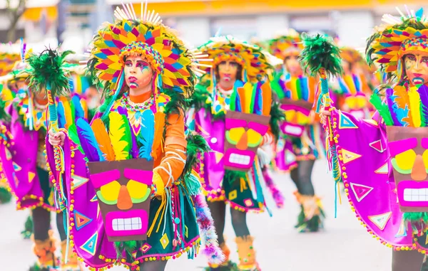 Badajoz, España, domingo. febrero.26. 2017 Participantes en colorf —  Fotos de Stock