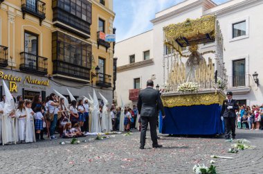 Badajoz İspanya Pazartesi. Nisan.16. 2017. kardeşlik ve Brotherho
