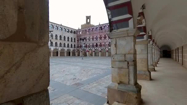 Μεγάλη Πλατεία Badajoz Ισπανία Plaza Alta — Αρχείο Βίντεο