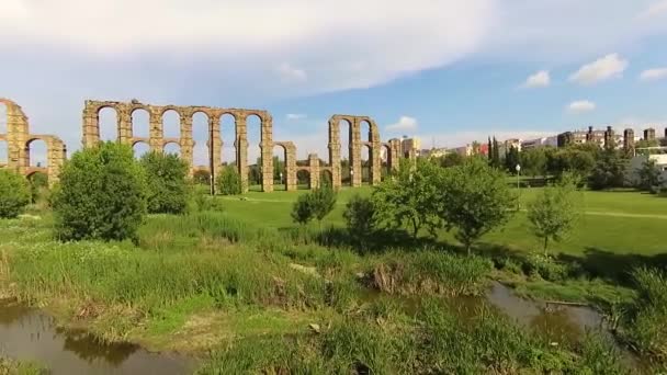 Aqueduct Miracles Merida Extremadura Spain — Stock Video