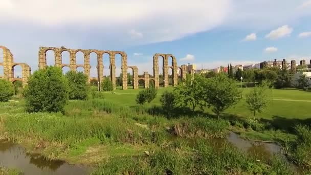 Akwedukt Cuda Merida Estremadura Hiszpania — Wideo stockowe