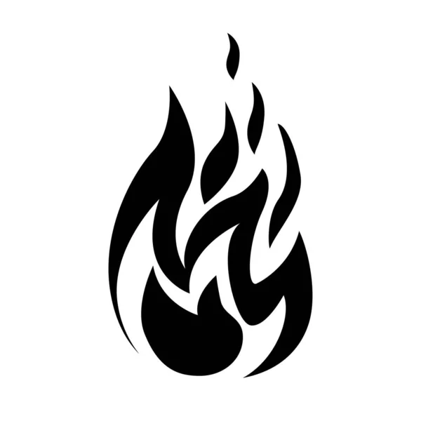 Brand lågan ikon isolerad på vit bakgrund. — Stock vektor