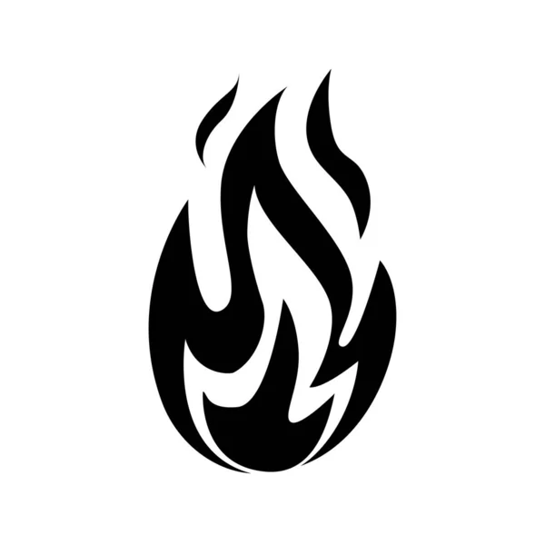 Brand lågan ikon isolerad på vit bakgrund. — Stock vektor