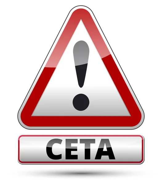 CETA - omfattande ekonomisk och handelsavtalet mellan Kanada — Stock vektor
